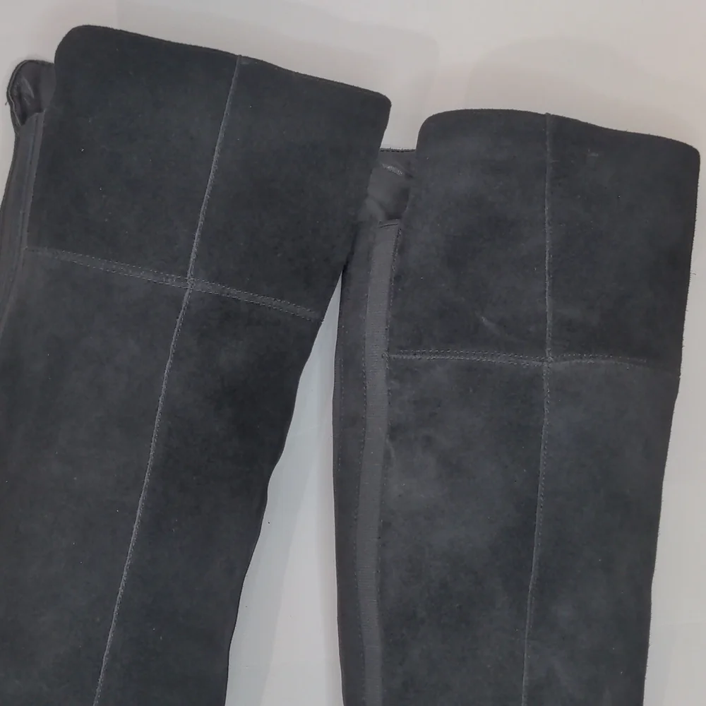 𝅺marc Fisher Over The Knee Black Suede Heel Boots 6.5